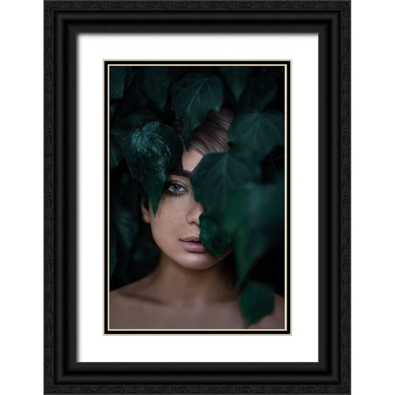 Hamedani, Ardalan 11x14 Black Ornate Wood Framed with Double Matting Museum Art Print Titled - Her Eye