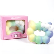 Hamee Hello Kitty Mochi Donut Squishy Keychain [Rainbow] Cute Clow Rising Collectible Gift for Children and Adults