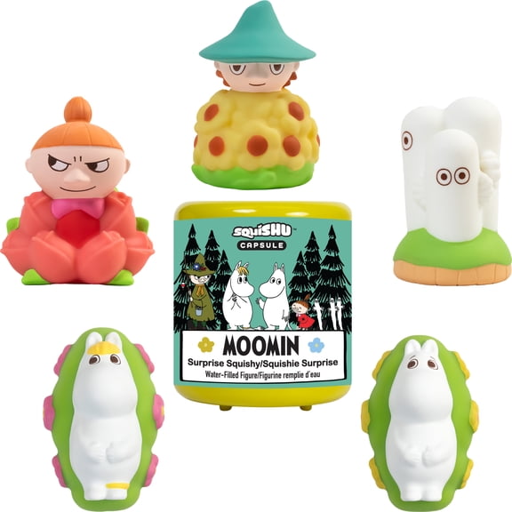Hamee Moomin SquiSHU Capsule [Series 1] Cute Squishy Collectible Figurine [Birthday Gift Bags, Party Favors, Gift Basket Filler] for Adults and Teens - 1 Pc.