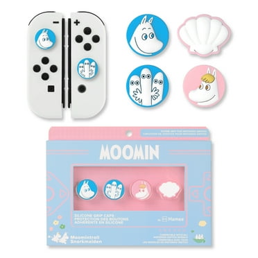 Hamee Moomin Thumb Grips Compatible with Nintendo Switch OLED/Switch Lite, Character Joystick Grip Cover Caps – Moomintroll and Snorkmaiden
