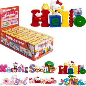 Hamee RE-MENT Blind Box Miniature Figure Set for Birthday Gift, Party Favor, Collectible Figurine (Hello Kitty Words Collection) 6 Pc. (Full Set)
