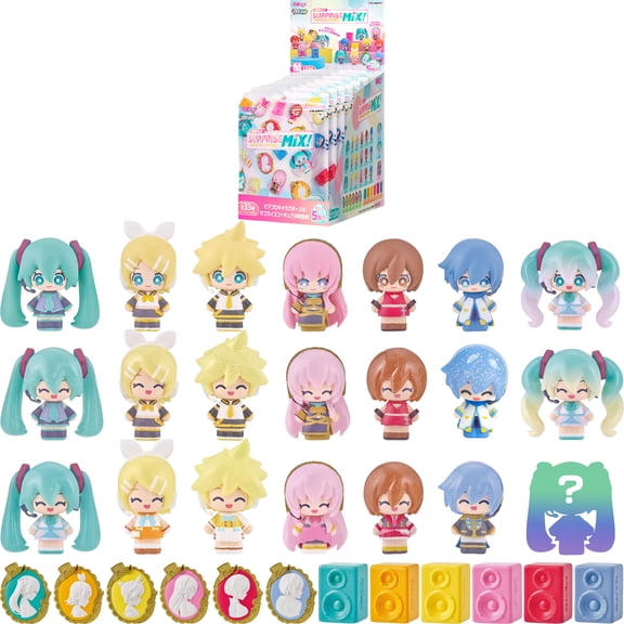 Hamee RE-MENT Hatsune Miku Blind Box Figure for Birthday Gift, Party Favor, Collectible Toy (Kujipon! Hatsune Miku Surprise Mix) 8 Pc. (Duplicates Possible, Not Complete Set)
