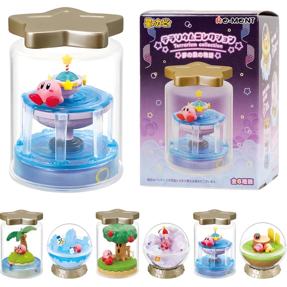 Hamee RE-MENT Kirby Blind Box Miniature Figure Set for Birthday Gift, Party Favor, Collectible Toy (Kirby Terrarium Collection: Story of Fountain of Dreams) – 1 Pc. Mystery Box
