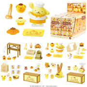 Hamee RE-MENT Pompompurin Blind Box Miniature Figure Set for Collectible Toy   8 Pc. Full Set with Tear-Away Display Background