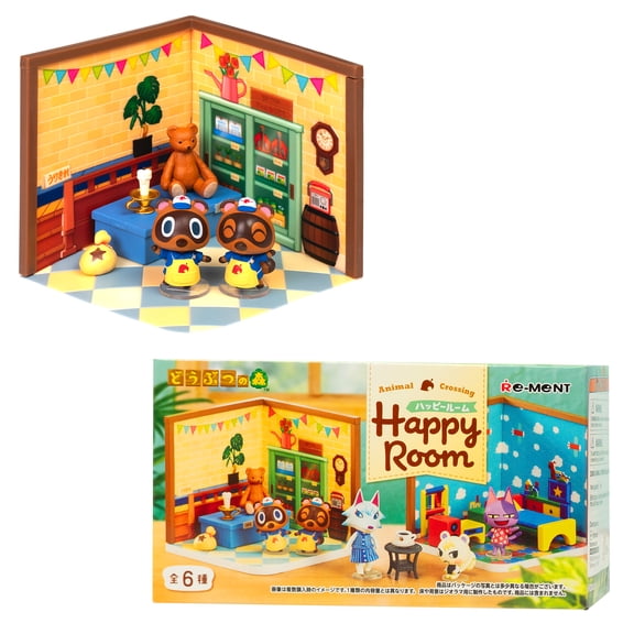 Hamee RE-MENT Animal Crossing Blind Box Diorama Miniature Figure Set for Birthday Gift, Party Favor, Collectible Figurine (Animal Crossing Happy Room) – 1 Pc. Mystery Set