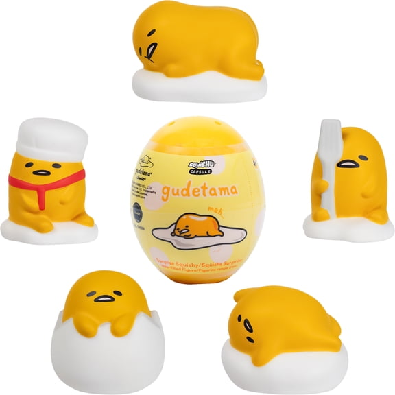 Hamee Sanrio Gudetama Lazy Egg Cute Water Filled Squishy (Series 2) [Box Mini Fidget Stocking Stuffers Birthday Gift Bag, Party Favors, Basket Filler, Stress Relief] - 1 Pc. (Mystery - Blind Capsule)
