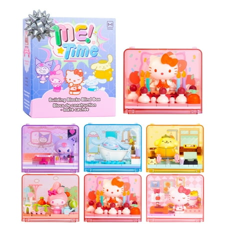 Hamee Sanrio Hello Kitty and Friends 'Me Time' Building Blocks Blind Box – 1 Pc. Mystery Set (Party Favor, Gift Basket Filler, Stress Relief, Collectible Toy)