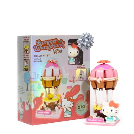 Hamee Sanrio Hello Kitty and Friends ‘Summer Wunderland Mini’ Theme Park Building Block Set Party Favor, Stress Relief, Collectible Toy – Hello Kitty Hot Air Balloon