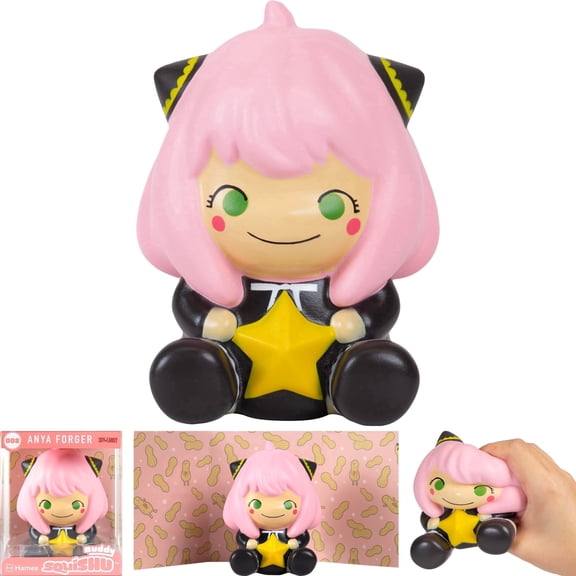 Hamee SquiSHU Buddy Spy x Family Anya Forger, Cute Birthday Gift, Official Merchandise, Toys for Kids & Adult, Model Jumbo Squishy for Collectors