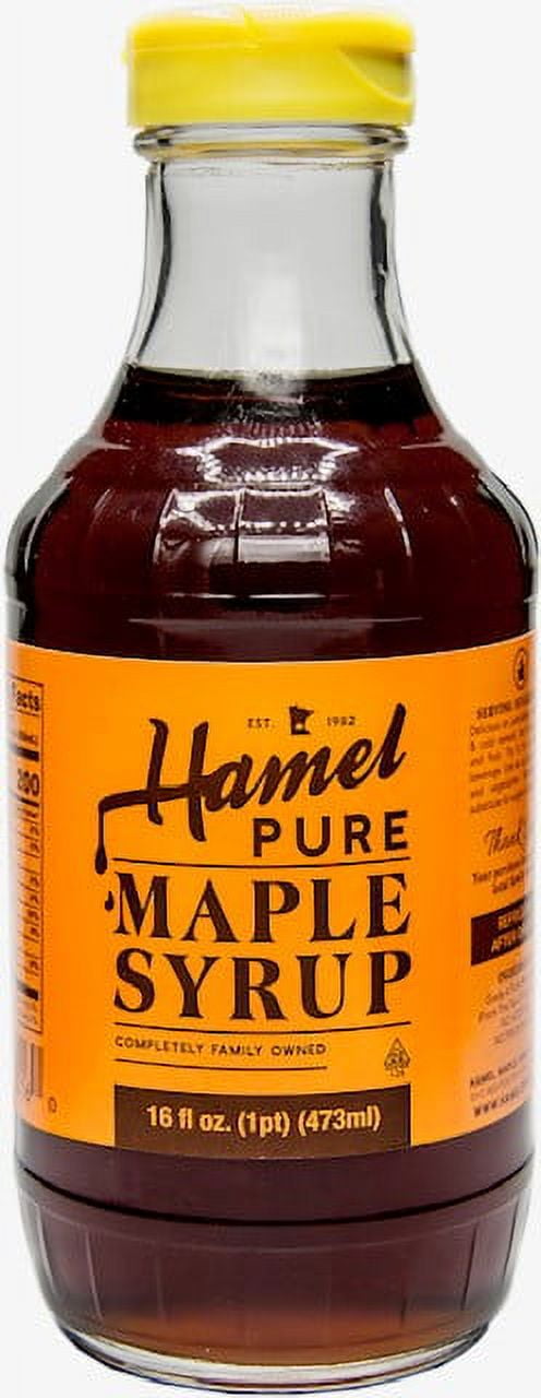 Hamel Pure Maple Syrup, Grade-A, USDA Organic, 16 fl oz Bottle  Ready-to-Pour Family-Owned Breakfast Syrup for Pancakes and Waffles