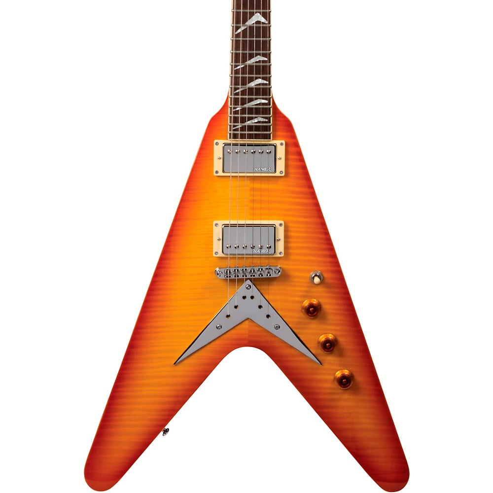 Hamer standard flame top top electric guitar cherry sunburst