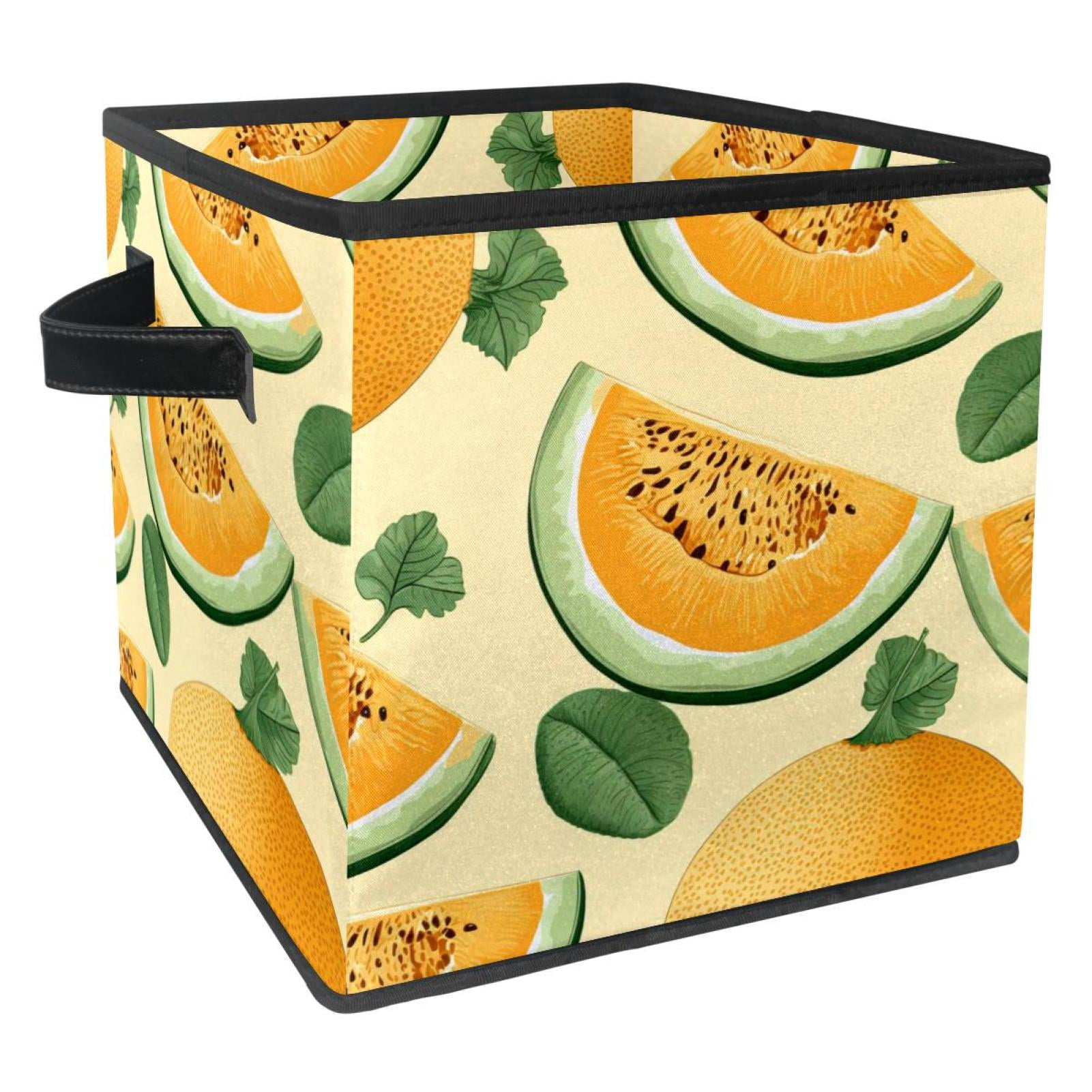 Hami Melon Foldable Clothes Storage Toy Box Storage Bin with Handle, 10
