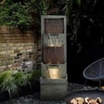 thumbnail image 1 of Hamiedun Modern Faux Slate Waterfall Fountain with LED Lights, Resin, 39.3", 28 lbs, 1 of 5