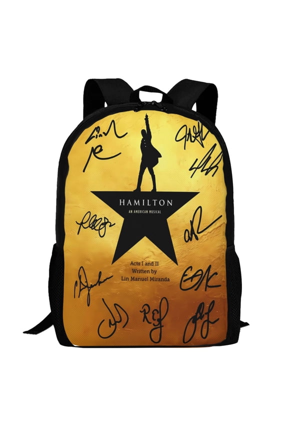 Hamil-ton The Musical Backpack,3d Print Laptop Backpack Lightweight Casual Daypack Bookbag Multi-Function Travel Backpack 16.13 In