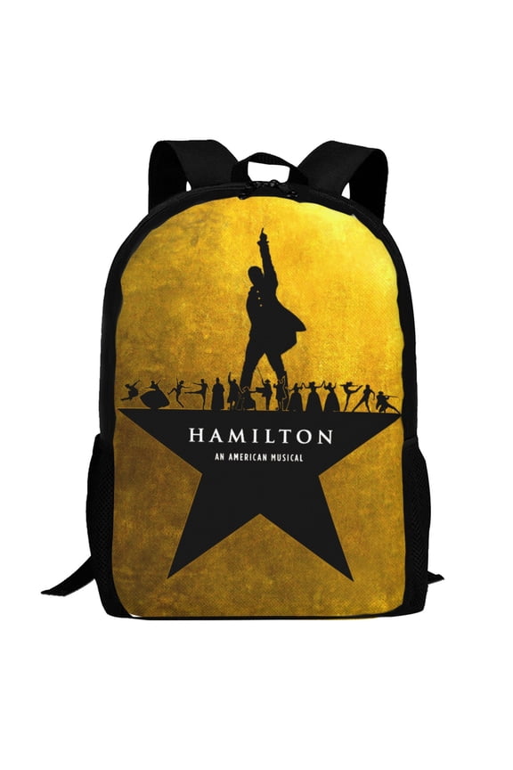 Hamil-ton The Musical Backpack,3d Print Laptop Backpack Lightweight Casual Daypack Bookbag Multi-Function Travel Backpack 16.6 In