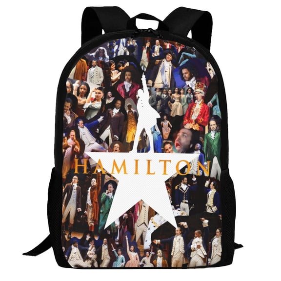 Hamil-ton The Musical Backpack,3d Print Laptop Backpack Lightweight Casual Daypack Bookbag Multi-Function Travel Backpack 16.9 In