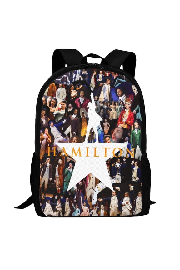 Hamil-ton The Musical Backpack,3d Print Laptop Backpack Lightweight Casual Daypack Bookbag Multi-Function Travel Backpack 16.9 In
