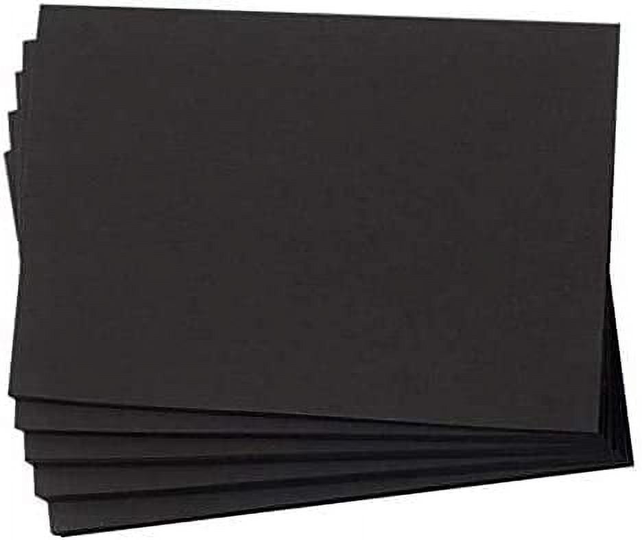 Hamilco Black Colored Cardstock Thick Paper - Blank Note Greeting Invitations & Index Cards - 4 x 6 Heavy Weight 80 lb Scrapbook Chalkboard Card