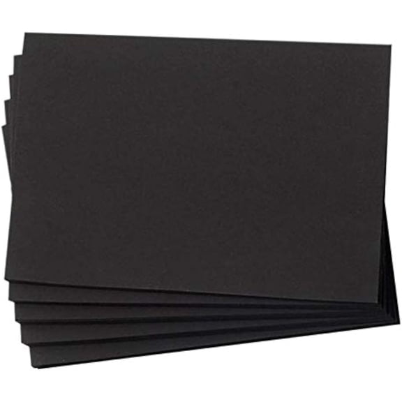 Hamilco Black Colored Cardstock - Blank Note Greeting Invitations & Index Cards - 5 x 7" 65 lb cover Scrapbook Paper - 100 Pack