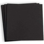 Hamilco Black Colored Cardstock Scrapbook Paper 12x12 Heavy Weight 80 lb Cover Card Stock - for Craft Calligraphy or Chalkboard Papers for Printer - 25 Pack