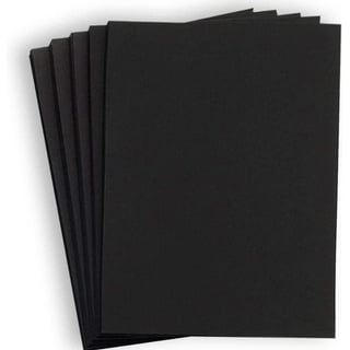 PA Paper Accents Glossy Cardstock 8.5 x 11 Black, 12pt colored cardstock  paper for card making, scrapbooking, printing, quilling and crafts, 5 piece
