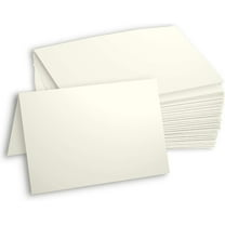 Hamilco Blank Greeting Cards 5x7 Folded Cream Card stock 80 lb Cover 100 Pack