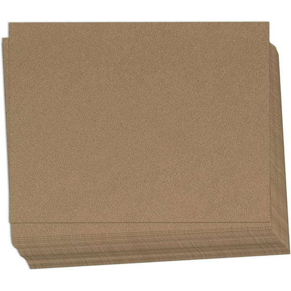 Hamilco Brown Colored Kraft Cardstock Paper - Flat 5 x 7" Heavy Weight 80 lb Cover Card Stock - 100 Pack