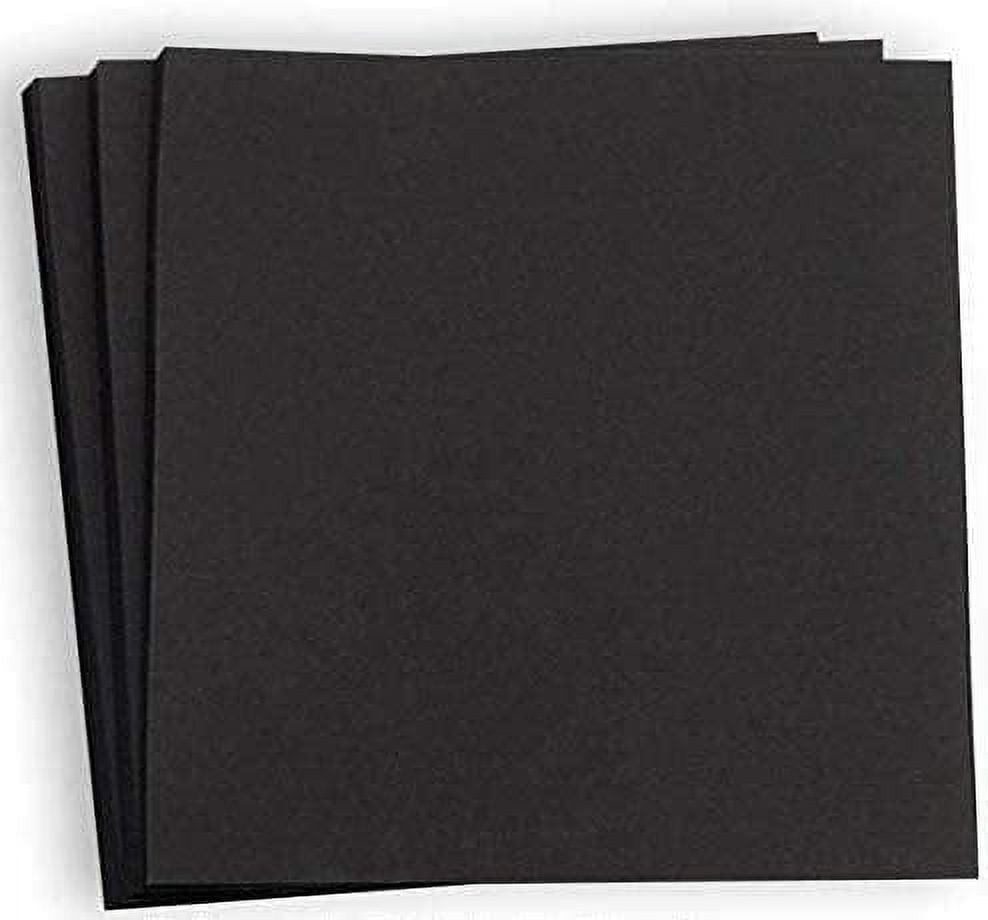 Hamilco Card Stock Scrapbook Paper 12x12 Black Colored 65lb Cardstock  25 Pack