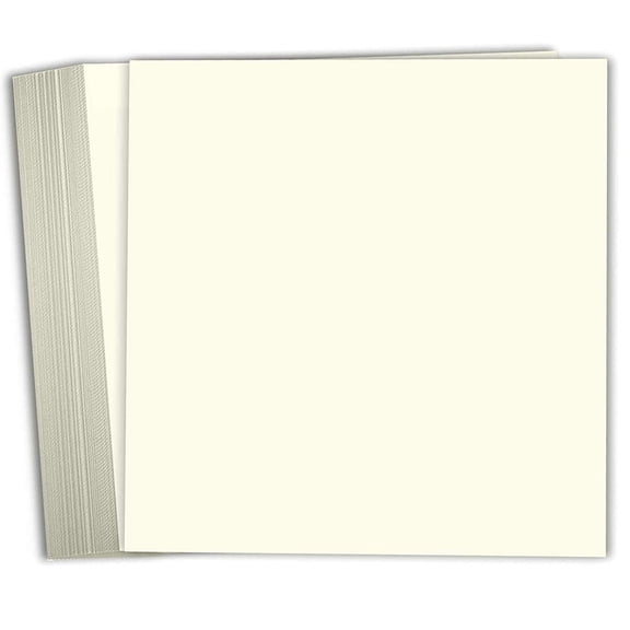 Hamilco Card Stock Scrapbook Paper 12x12 Cream Colored Cardstock 100lb Cover 25 Pack