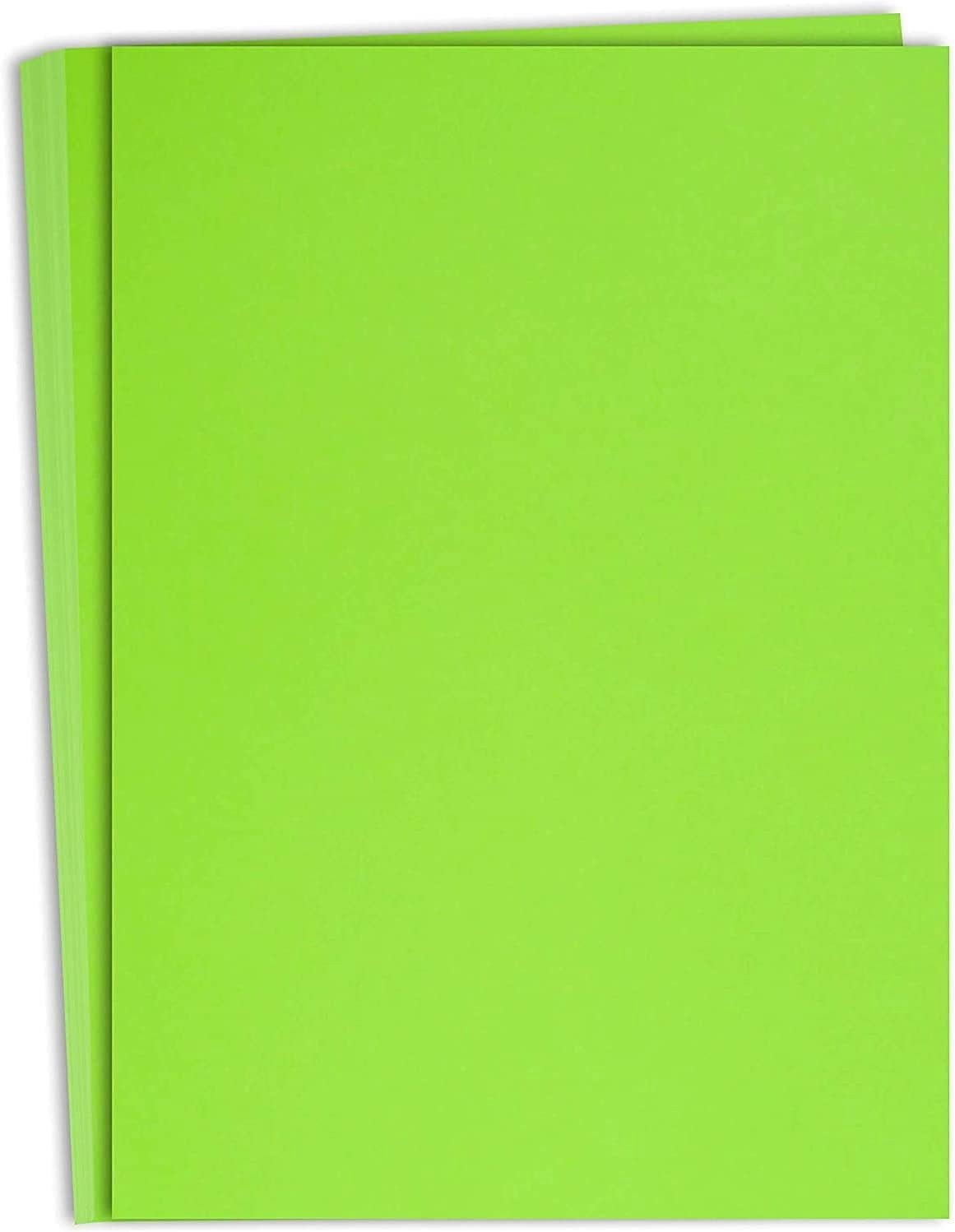 Hamilco Colored Cardstock Paper 11" x 17" Lime Green Color Card Stock Paper 50 Pack