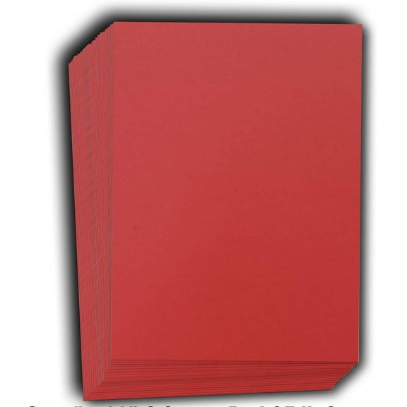 Hamilco Colored Cardstock Scrapbook Paper 8.5" x 11" Crimson Red Color Card Stock Paper 50 Pack