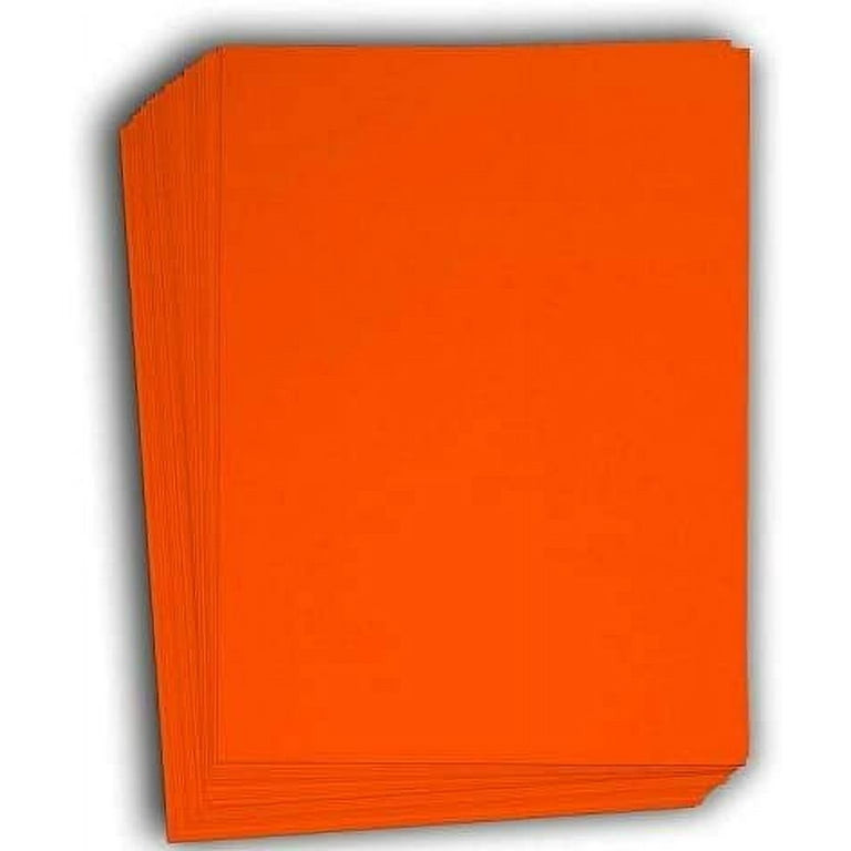 Hamilco Colored Cardstock Scrapbook Paper 8.5 x 11 Fire Orange Color Card Stock Paper 50 Pack