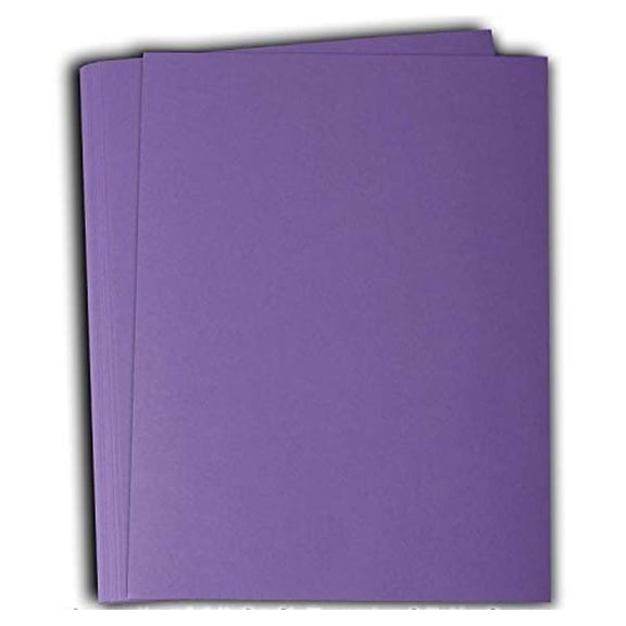 Hamilco Colored Cardstock Scrapbook Paper 8.5" x 11" Soft Purple Color Card Stock Paper 50 Pack