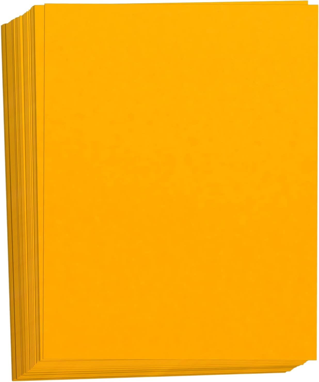 Hamilco Colored Cardstock Paper 11 x 17 Fire Orange Color Card Stock  Paper 50 Pack