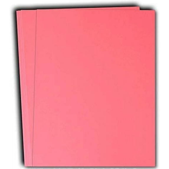 Hamilco Colored Cardstock Scrapbook Paper 8.5" x 11" Taffy Pink Color Card Stock Paper 50 Pack