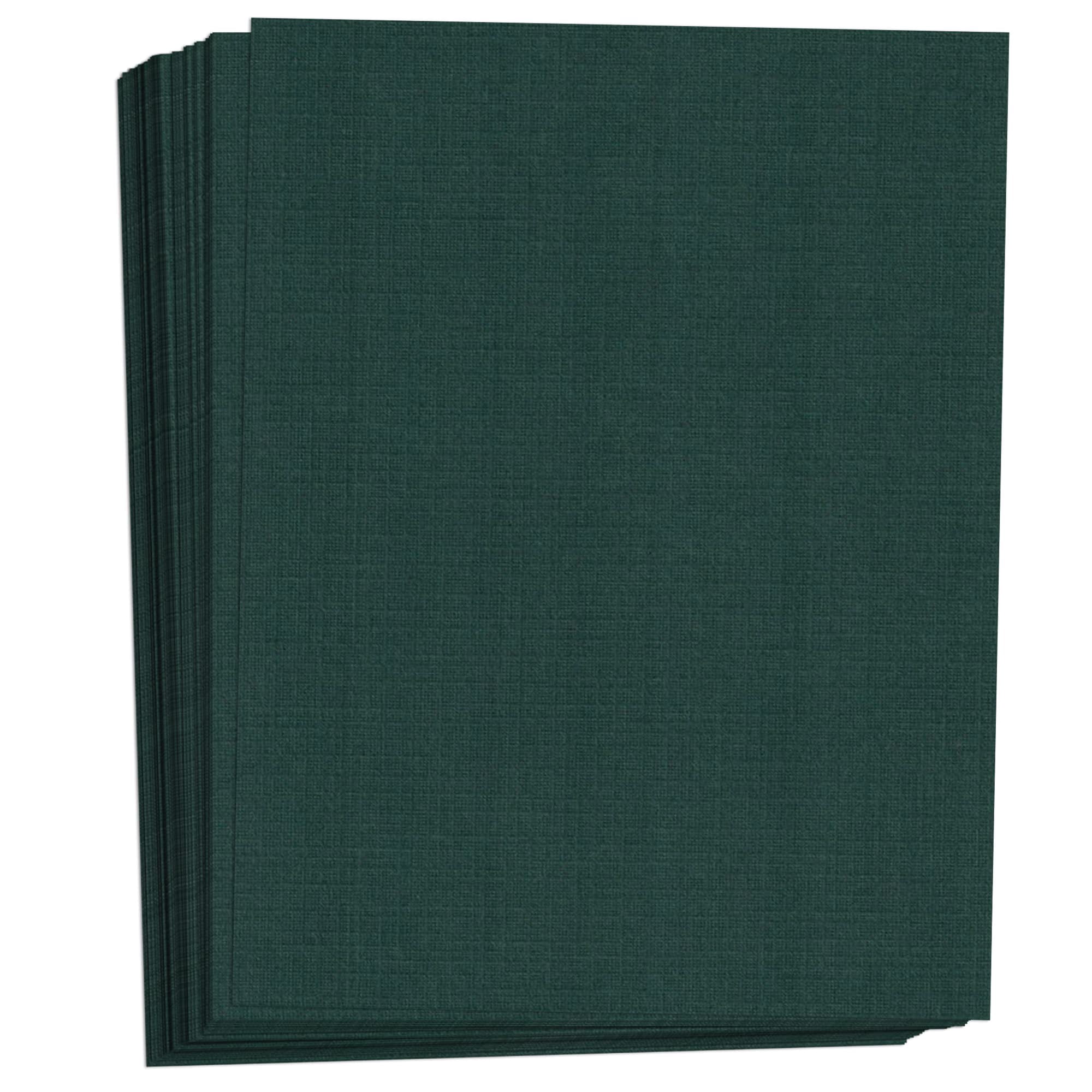 Hamilco Colored Cardstock Scrapbook Paper 8.5x11 Linen Textured Color Card Stock Paper Sacramento Green 80 lb Cover 50 Pack