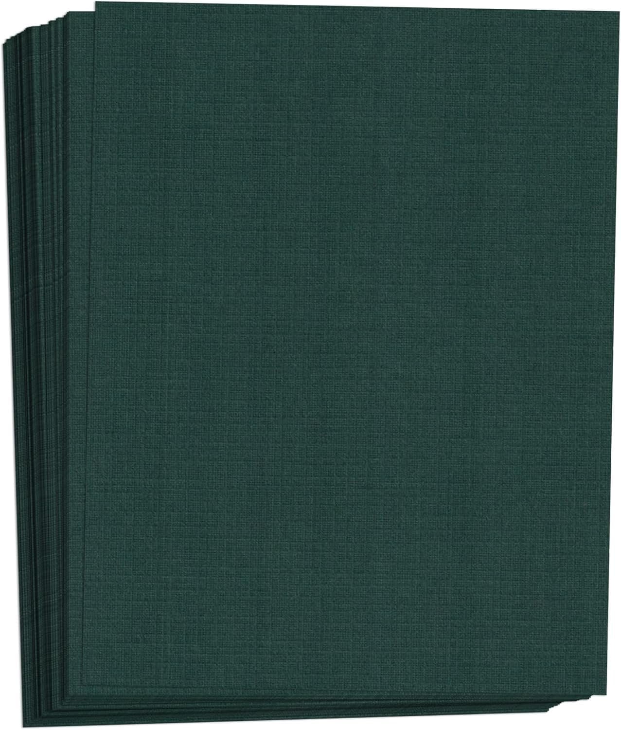 Hamilco Colored Cardstock Scrapbook Paper 8x10 Linen Textured Color Card Stock Paper Sacramento Green 80 lb Cover 50 Pack