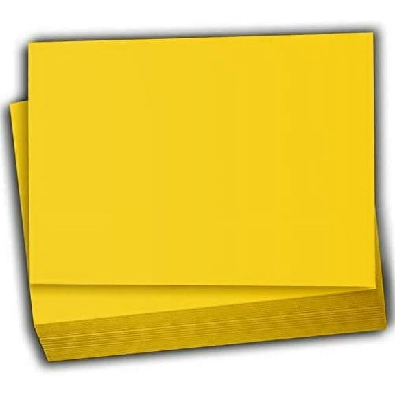 Hamilco Colored Scrapbook Cardstock Paper 4x6 Card Stock Paper 65 lb Cover 100 Pack Dandelion Yellow