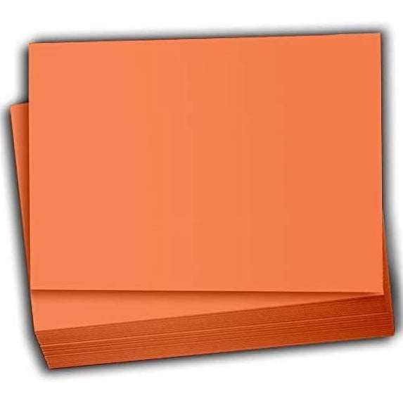 Hamilco Colored Scrapbook Cardstock Paper 4x6 Card Stock Paper 65 lb Cover 100 Pack Flower Orange