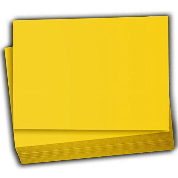 Hamilco Colored Scrapbook Cardstock Paper 5x7 Card Stock Paper 65 lb Cover 100 Pack Dandelion Yellow