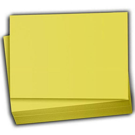 Hamilco Colored Scrapbook Cardstock Paper 5x7 Card Stock Paper 65 lb Cover 100 Pack Fresh Lemon