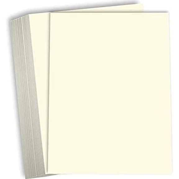 Hamilco Cream Colored Cardstock 8 x 10" Heavy Weight 100 lb Cover Card Stock for Printer - 50 Pack
