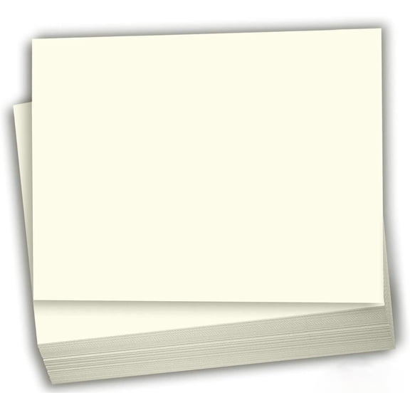 Hamilco Cream Colored Cardstock Thick Paper - Blank Index Flash Note & Post Cards - Greeting Invitations Stationary 4 X 6" Heavy Weight 130 lb Card Stock for Printer - 50 Pack
