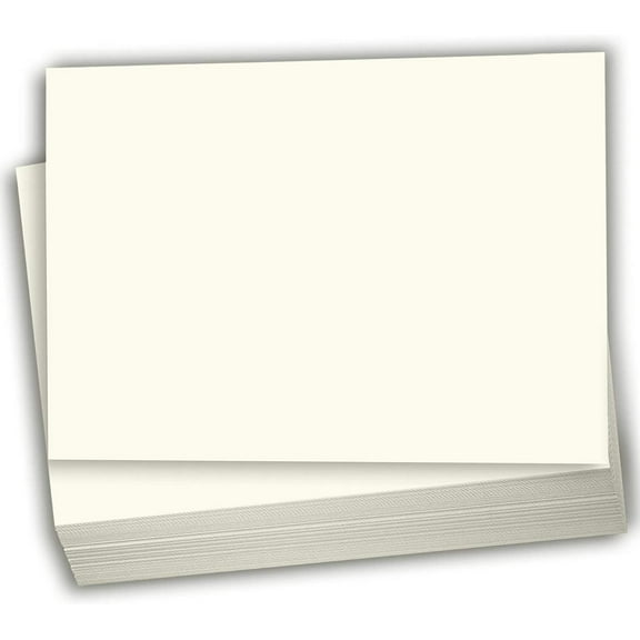 Hamilco Cream Colored Cardstock Thick Paper - Blank Index Flash Note & Post Cards - Greeting Invitations Stationary 4 X 6" Heavy Weight 80 lb Card Stock for Printer - 100 Pack