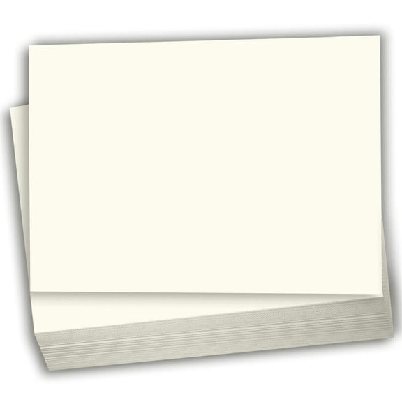 Hamilco Cream Colored Cardstock Thick Paper - Blank Index Flash Note & Post Cards - Greeting Invitations Stationary - Flat 5 X 7" Heavy Weight 130 lb Card Stock for Printer  50 Pack