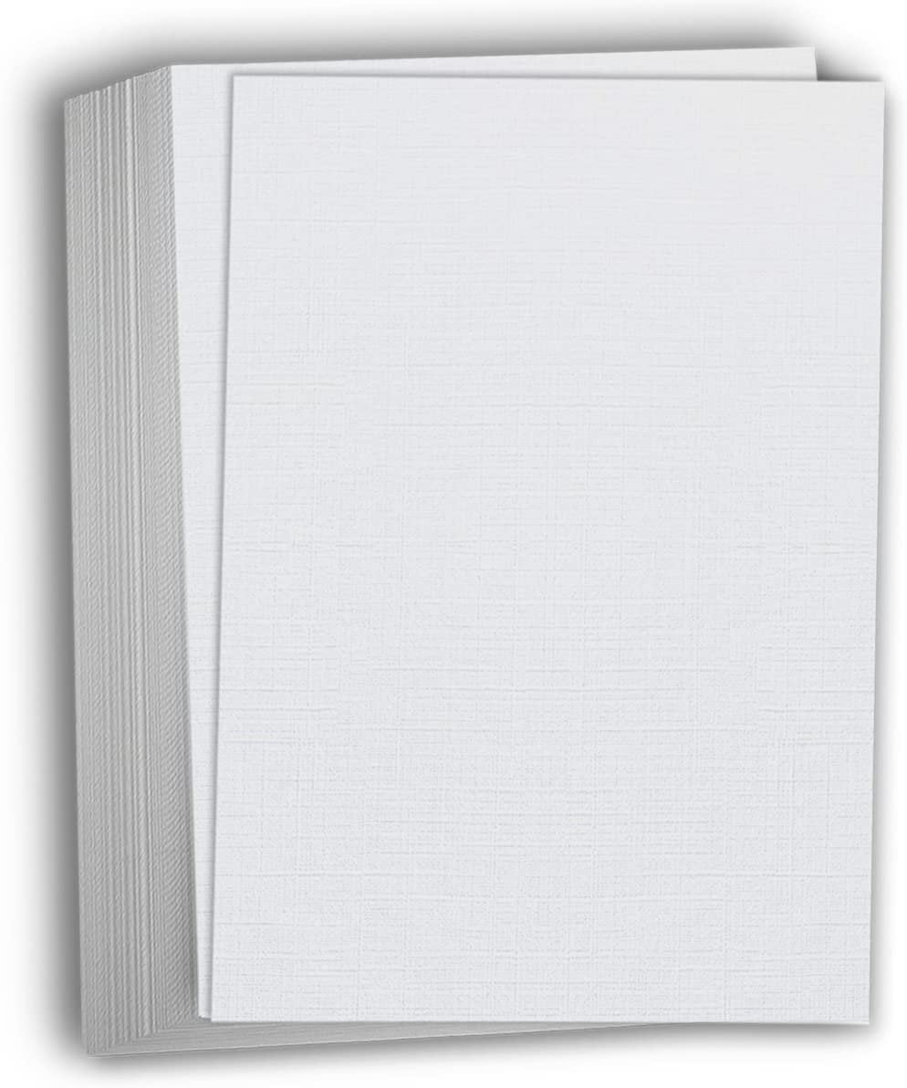 Hamilco Resume Linen Textured Cardstock Paper  8 1/2 x 11" Blank Thick Heavy Weight 80 lb Cover Card Stock for Printer - 50 Pack Gray