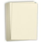 Hamilco Resume Linen Textured Cardstock Paper  8 1/2 x 11" Blank Thick Heavy Weight 80 lb Cover Card Stock for Printer - 50 Pack Ivory