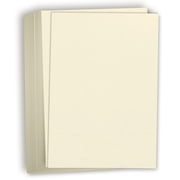 Hamilco Resume Linen Textured Cardstock Paper 8 1/2 x 11" Blank Thick Heavy Weight 80 lb Cover Card Stock for Printer - 50 Pack Ivory