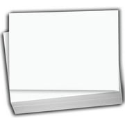 Hamilco White Cardstock - Blank Index Flash Note & Greeting Invitations Stationary Flat 4 X 6" 65 lb for Printer - 100 Pack