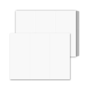 Hamilco White Cardstock Paper 80 lb cover Blank Note Cards 8.5" x 11" with 2 folds Trifold - 100 Pack